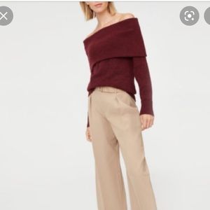 Beautiful burgundy Off-the-Shoulder Club Monaco Sweater